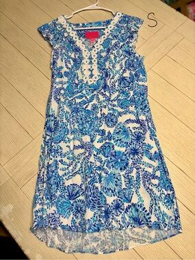 Lilly Pulitzer Blue & White Floral Mini Dress